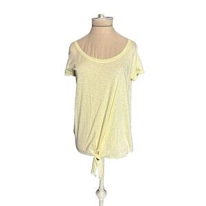 Michael Stars Pale Yellow Tunic Tee Details O/S